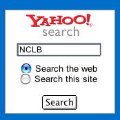 yahoo search box with NCLB typed in it